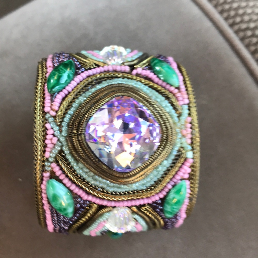 M & J Hansen Designs 1988 RARE cuff bracelet M J